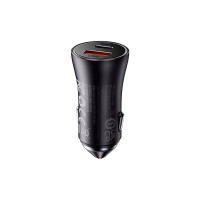 Адаптер автомобільний Baseus Golden Contactor Max Dual Fast Charger Car Charger |1USB/1Type-C, QC/PD, 60W/3A|