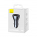 Адаптер автомобільний Baseus Golden Contactor Pro Triple Fast Charger Car Charger |1USB/2Type-c, PD/QC, 65W/3A|