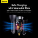 Адаптер автомобільний Baseus Golden Contactor Pro Triple Fast Charger Car Charger |1USB/2Type-c, PD/QC, 65W/3A|