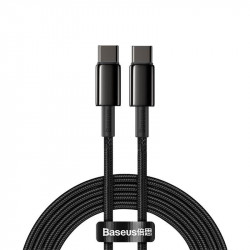 Кабель BASEUS Type-C to Type-C Tungsten Gold Fast Charging |2m, 100W, 5A| (CATWJ-A01)