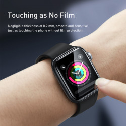 Захисне скло BASEUS 0.2 mm для Apple Watch 42mm serise 1-2-3 Full-screen curved tempered glass soft screen (SGAPWA4-F01)