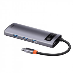 Hub адаптер BASEUS Type-C Metal Gleam Series 5-in-1 Multifunctional Docking Station |3USB, HDMI, Type-C, 100W PD| (CAHUB-CX0G)