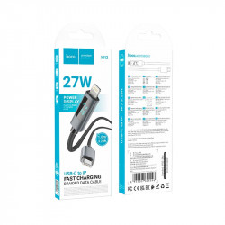 Кабель Hoco Type-C to Lightning Favor PD charging data cable with display X112 |27W|