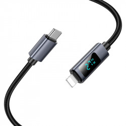 Кабель Hoco Type-C to Lightning Favor PD charging data cable with display X112 |27W|