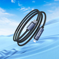 Кабель Hoco Type-C to Lightning Favor PD charging data cable with display X112 |27W|