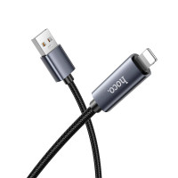 Кабель Hoco Lightning Favor charging data cable with display X112 |1m, 2.4A|