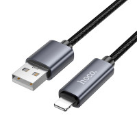 Кабель Hoco Lightning Favor charging data cable with display X112 |1m, 2.4A|