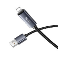 Кабель Hoco Lightning Favor charging data cable with display X112 |1m, 2.4A|