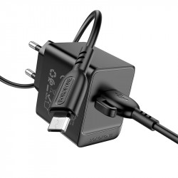 Адаптер мережевий Borofone Micro USB cable Erudite BAS12A |1USB, 18W/3A, QC3.0|