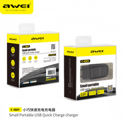 Адаптер мережевий AWEI Small Portable C-821 |1USB, 2A|