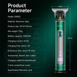 Машинка для стрижки волосся HOCO Breeze electric Hair cutter DAR03 |90min|
