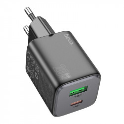 Адаптер мережевий Hoco Almighty charger N41 |1USB/1Type-C, 20W/3A, PD/QC|