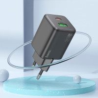 Адаптер мережевий Hoco Almighty charger N41 |1USB/1Type-C, 20W/3A, PD/QC|