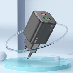 Адаптер мережевий Hoco Almighty charger N41 |1USB/1Type-C, 20W/3A, PD/QC|