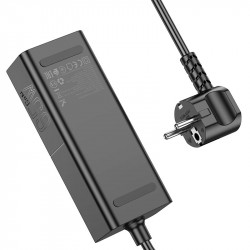 Адаптер мережевий Hoco Sharp desktop socket NS4 |1USB/2Type-C, 65W/3A, PD/QC, 4000W Socket|