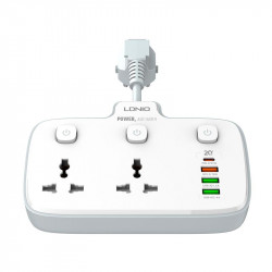 Подовжувач мережевий Ldnio SC2413 |3USB/1Type-C, 3Sockets. QC/PD, 20W/10A, EU Plug|