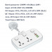 Подовжувач мережевий Ldnio SC2413 |3USB/1Type-C, 3Sockets. QC/PD, 20W/10A, EU Plug|