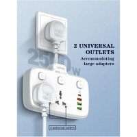 Подовжувач мережевий Ldnio SC2413 |3USB/1Type-C, 3Sockets. QC/PD, 20W/10A, EU Plug|