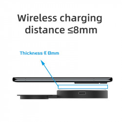 Зарядка Qi 2 in 1 Transparent Magnetic Wireless Charger Q4A |15W, Phone/AirPods|