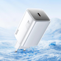 Адаптер мережевий HOCO N48 Glorious single port charger |1Type-C, 65W/3A, PD/QC|