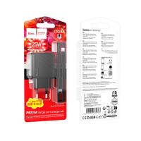 Адаптер мережевий Hoco Type-C to Lightning Cable Puerto single-port charger set CS24A |1Type-C, 25W/3A|