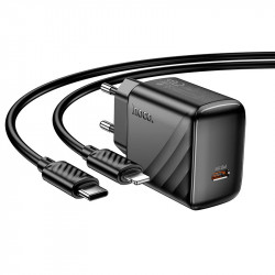 Адаптер мережевий Hoco Type-C to Lightning Cable Puerto single-port charger set CS24A |1Type-C, 25W/3A|