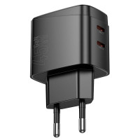 Адаптер мережевий HOCO Bright PD charger CS62A |2Type-C, 45W/3A|