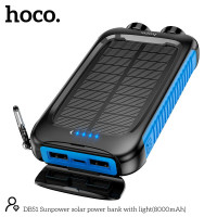 УМБ Hoco Sunpower solar power bank with light DB51 8000mAh |2USB/1Type-C, 2A|
