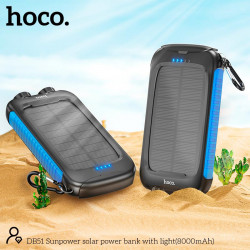 УМБ Hoco Sunpower solar power bank with light DB51 8000mAh |2USB/1Type-C, 2A|