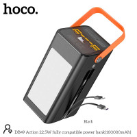 УМБ HOCO Action fully compatible power bank DB49 100000MAH |4USB/Type-C/Lightning, 22.5W/3A, PD/QC|
