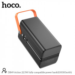 УМБ HOCO Action fully compatible power bank DB49 100000MAH |4USB/Type-C/Lightning, 22.5W/3A, PD/QC|