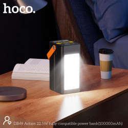 УМБ HOCO Action fully compatible power bank DB49 100000MAH |4USB/Type-C/Lightning, 22.5W/3A, PD/QC|