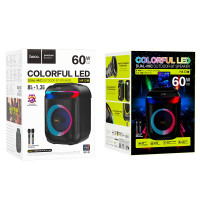 Акустика-караоке HOCO Ramon outdoor BT speaker with two wireless microphones HA13 |BT5.4, TF/USB/AUX/FM/TWS, 40W (60W Peak), 5-6h|