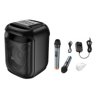 Акустика-караоке HOCO Ramon outdoor BT speaker with two wireless microphones HA13 |BT5.4, TF/USB/AUX/FM/TWS, 40W (60W Peak), 5-6h|
