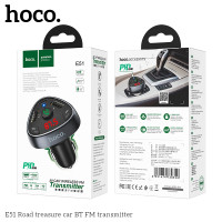 Адаптер автомобільний Hoco with Bluetooth FM Road treasure E51 |2USB/1Type-C, 18W/3A, QC/PD|