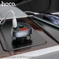 Адаптер автомобільний Hoco with Bluetooth FM Road treasure E51 |2USB/1Type-C, 18W/3A, QC/PD|