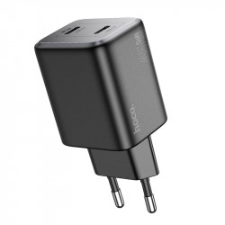 Адаптер мережевий Hoco Elogiado dual-port charger N42 |2Type-C, 45W/3A, PD/QC|