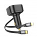 Адаптер автомобільний Hoco Clever PD30W Car charger with telescopic cable NZ13 (Type-C + iP)