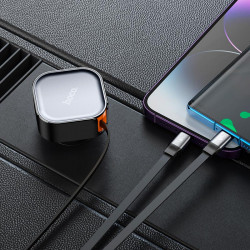 Адаптер автомобільний Hoco Clever PD30W Car charger with telescopic cable NZ13 (Type-C + iP)