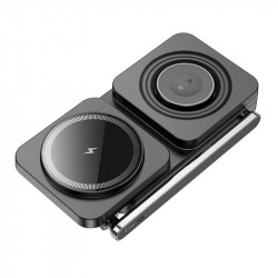 Зарядка Qi Hoco Consuelo folding 3-in-1 wireless fast charger CQ10 |15W|