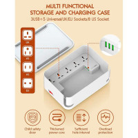 Подовжувач мережевий LDNIO Management Power Strip Box SN5310 |3USB, QC, 5 Sockets, 15.5W/10A|