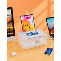 Подовжувач мережевий LDNIO Management Power Strip Box SN5310W |15W Qi/1Type-C/2USB, QC/PD, 5 Sockets, 30W/10A|
