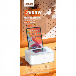 Подовжувач мережевий LDNIO Management Power Strip Box SN5310W |15W Qi/1Type-C/2USB, QC/PD, 5 Sockets, 30W/10A|