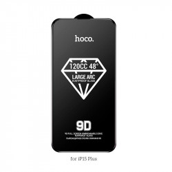 Захисне скло для iPhone15 Plus HOCO 9D large arc dustproof glass (A34)