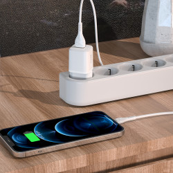 Адаптер мережевий Hoco Lightning Cable Briar dual port charger set N8 |2USB, 2.4A| (Safety Certified)