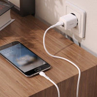 Адаптер мережевий Hoco Micro USB Cable Briar dual Port charger set N8 |2USB, 2.4A| (Safety Certified)