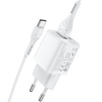 Адаптер мережевий Hoco Type-C Cable Briar dual Port charger set N8 |2USB, 2.4A| (Safety Certified)
