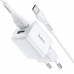 Адаптер мережевий Hoco Type-C Cable Briar dual Port charger set N8 |2USB, 2.4A| (Safety Certified)