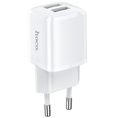 Адаптер мережевий Hoco Briar dual port charger N8 |2USB, 2.4A| (Safety Certified)