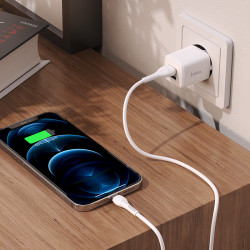 Адаптер мережевий Hoco Briar dual port charger N8 |2USB, 2.4A| (Safety Certified)